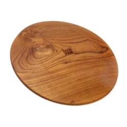 Bazar Bizar Assiettes Plates Plaque Ronde Extra Large En Bois De Teck -Assiettes Soldes Magasin plaque ronde extra large en bois de teck 4