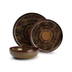 Salt&Pepper Assiettes Plates Service 12 Pièces Fusée De Sable