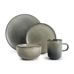 Salt&Pepper Assiettes Plates Service 16 Pièces Vert/bleu