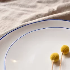 Maison Tilleul Assiettes Plates Service Assiettes En Céramique Blanc -Assiettes Soldes Magasin service assiettes en ceramique blanc 4