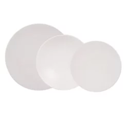 Table Passion Assiettes Plates Service D'assiettes 18 Pièces En Grès Blanc