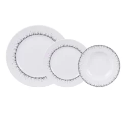 Table Passion Assiettes Plates Service D'assiettes 18 Pièces En Porcelaine Blanc
