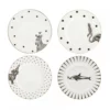 Yvonne Ellen Assiettes Plates Set 4 Assiettes Mono Party 16cm