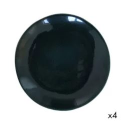 Maison Tilleul Set De 4 Assiettes à Dessert Céramique Vert